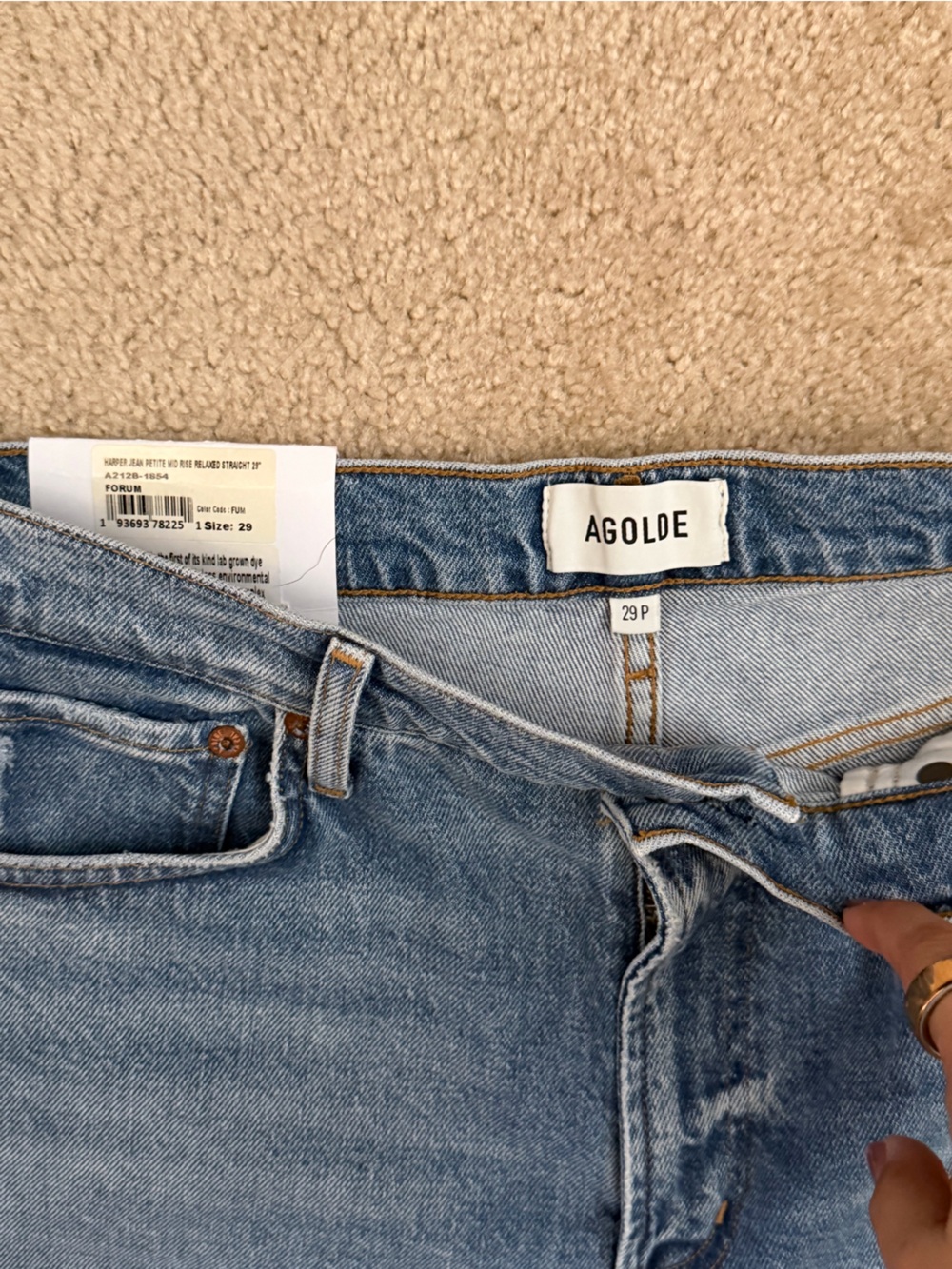 Agolde Harper Jean Petite size 29 Women NWT - Picture 5 of 5